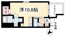 プレサンス桜通ザ・タイムズ ワンルームの間取図画像