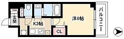 プレサンスNAGOYAシティオ 1Kの間取図画像