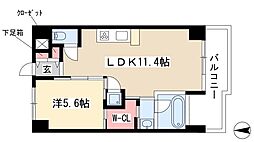 IZResidence 1LDKの間取図画像