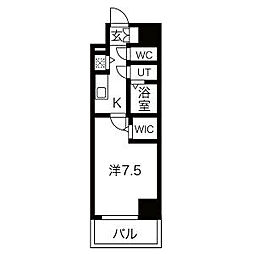 エスリード上前津リビア 1Kの間取図画像