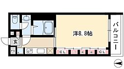 リブリ・コンフォート浄心 1Kの間取図画像