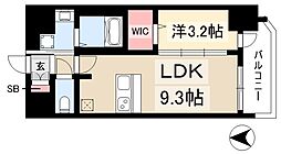 プレサンスNAGOYA覚王山 1LDKの間取図画像