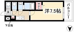 エスリード新栄マルス 1Kの間取図画像