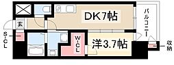 エステムコート名古屋新栄Vラポール 1DKの間取図画像