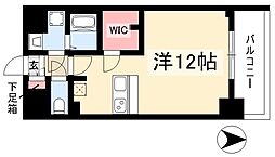 プレサンス栄ブリオ 1Kの間取図画像