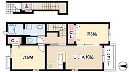 エラン 2LDKの間取図画像