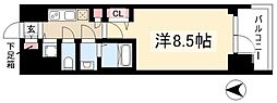 プレサンス錦ラウム 1Kの間取図画像