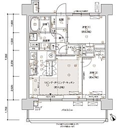 ブライム名古屋 2LDKの間取図画像