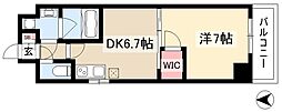 MX-1 1DKの間取図画像
