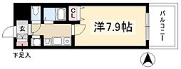 プレサンス栄メディパーク 1Kの間取図画像