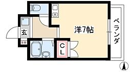ドール新栄 ワンルームの間取図画像