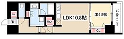 プレサンスロジェ栄三丁目 1LDKの間取図画像