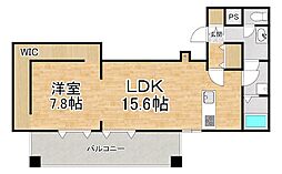 ミラージュにおの浜 1LDKの間取図画像