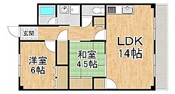 エリセオびわ湖 2LDKの間取図画像