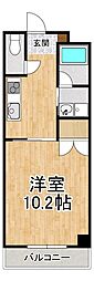 エリーフラッツ京町 1Kの間取図画像