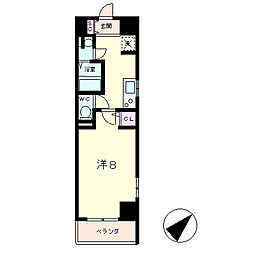 KDXレジデンス南草津 12階1Kの間取り