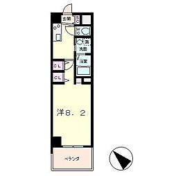 KDXレジデンス南草津 1Kの間取図画像