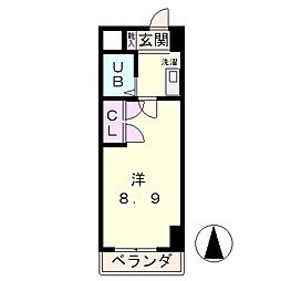 野路一番館 1Kの間取図画像