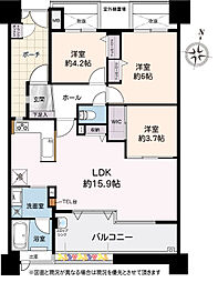 シルフィードタワー 3LDKの間取図画像