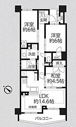 リストレジデンス茅ヶ崎海岸 3LDKの間取図画像