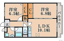 桜ユーミーマンション 2LDKの間取図画像