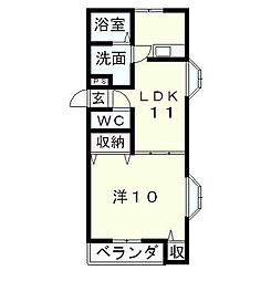 L,A,square鷹飼2 1LDKの間取図画像
