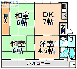 ＴＧハイツ 1階3DKの間取り