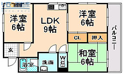 第八豊マンション 5階3LDKの間取り