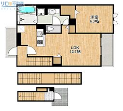 ソレイユ 1LDKの間取図画像