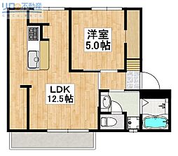 フレグランス宝塚2 1LDKの間取図画像