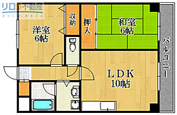 アルウェットグランドステージ 2LDKの間取図画像