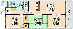 シャンボール東野 3LDKの間取図画像
