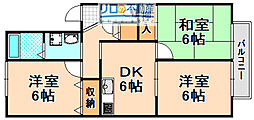 パークヒルズ春日丘 3DKの間取図画像