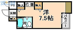 コメットマンション鴻池A棟 ワンルームの間取図画像