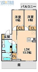ロイヤルクラウン 2LDKの間取図画像