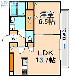 リラフォート 1LDKの間取図画像