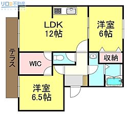 フォーゲルプラッツホンダA棟 3DKの間取図画像