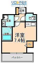 ONLYONE伊丹 ワンルームの間取図画像