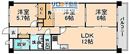 プレミールソシア 3LDKの間取図画像