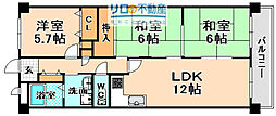 プレミールソシア 3LDKの間取図画像