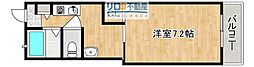 ラフィネ花屋敷 1Kの間取図画像