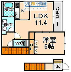 フォンテ 1LDKの間取図画像
