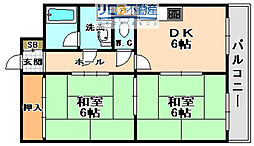 ル・シャトー 2DKの間取図画像