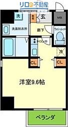 オンリーワン川西小戸 ワンルームの間取図画像