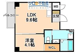 伊丹市中央4丁目マンション 1LDKの間取図画像