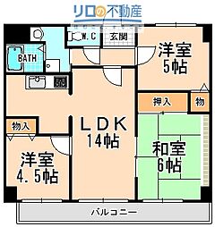 ル・シエル 3LDKの間取図画像