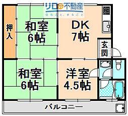 TGハイツ 3DKの間取図画像