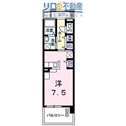 ベクエムハウゼ 1Kの間取図画像