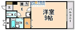 マサーレ川西 1Kの間取図画像