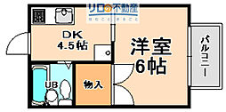 エクセレント平松 1Kの間取図画像